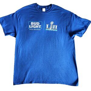 Superbowl LIII t-shirt Men's XL Bud Light Beer Promotional New Short Sleeve